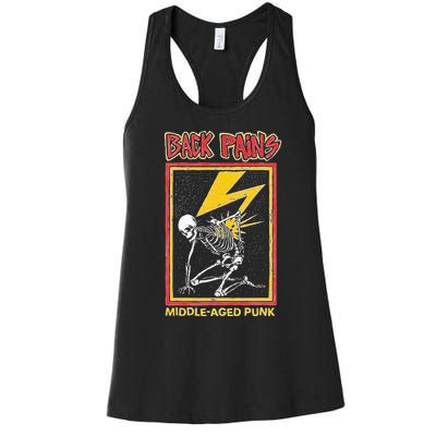 Back Pains Middle Aged Punk Women's Racerback Tank