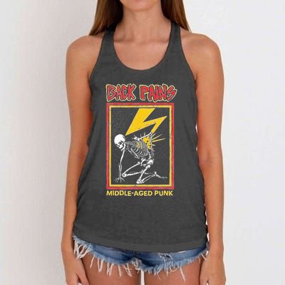 Back Pains Middle Aged Punk Women's Knotted Racerback Tank