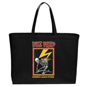 Back Pains Middle Aged Punk Cotton Canvas Jumbo Tote