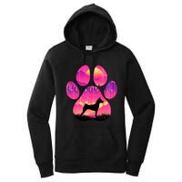 Basenji Paw Mom Dad Tie Dye Dog Paw Lover Women's Pullover Hoodie