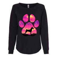 Basenji Paw Mom Dad Tie Dye Dog Paw Lover Womens California Wash Sweatshirt