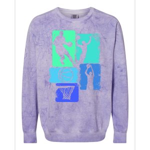 Basketball Player Meaningful Gift Colorblast Crewneck Sweatshirt