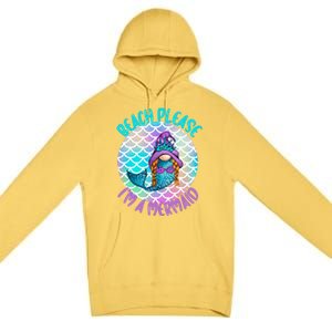 Beach Please Mermaid Gnome Ocean Adventure Summer Vacay Funny Gift Premium Pullover Hoodie