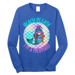 Beach Please Mermaid Gnome Ocean Adventure Summer Vacay Funny Gift Long Sleeve Shirt