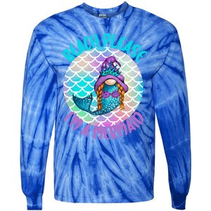 Beach Please Mermaid Gnome Ocean Adventure Summer Vacay Funny Gift Tie-Dye Long Sleeve Shirt