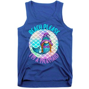 Beach Please Mermaid Gnome Ocean Adventure Summer Vacay Funny Gift Tank Top