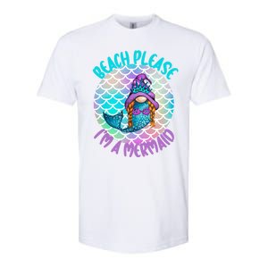 Beach Please Mermaid Gnome Ocean Adventure Summer Vacay Funny Gift Softstyle CVC T-Shirt