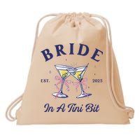 Bachelorette Party Martini Lover Bride An A Tini Bit Bride Drawstring Bag
