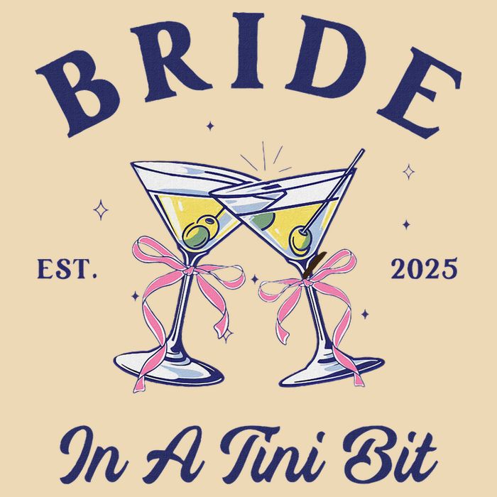 Bachelorette Party Martini Lover Bride An A Tini Bit Bride Drawstring Bag