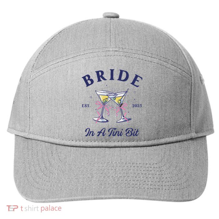 Bachelorette Party Martini Lover Bride An A Tini Bit Bride 7-Panel Snapback Hat