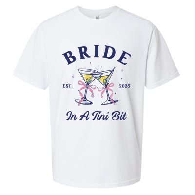 Bachelorette Party Martini Lover Bride An A Tini Bit Bride Sueded Cloud Jersey T-Shirt