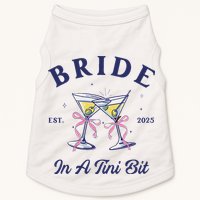 Bachelorette Party Martini Lover Bride An A Tini Bit Bride Doggie Tank