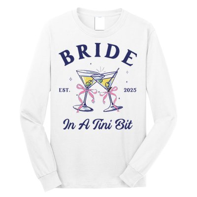 Bachelorette Party Martini Lover Bride An A Tini Bit Bride Long Sleeve Shirt