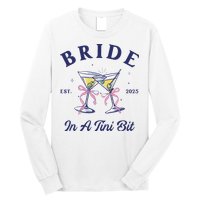 Bachelorette Party Martini Lover Bride An A Tini Bit Bride Long Sleeve Shirt