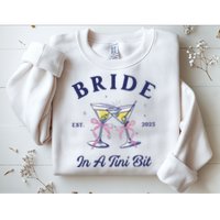 Bachelorette Party Martini Lover Bride An A Tini Bit Bride Sweatshirt