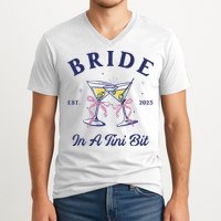 Bachelorette Party Martini Lover Bride An A Tini Bit Bride V-Neck T-Shirt