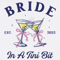 Bachelorette Party Martini Lover Bride An A Tini Bit Bride Button