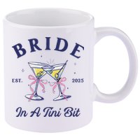 Bachelorette Party Martini Lover Bride An A Tini Bit Bride 11oz C Handle Ceramic Mug