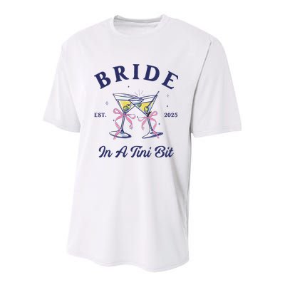 Bachelorette Party Martini Lover Bride An A Tini Bit Bride Youth Performance Sprint T-Shirt