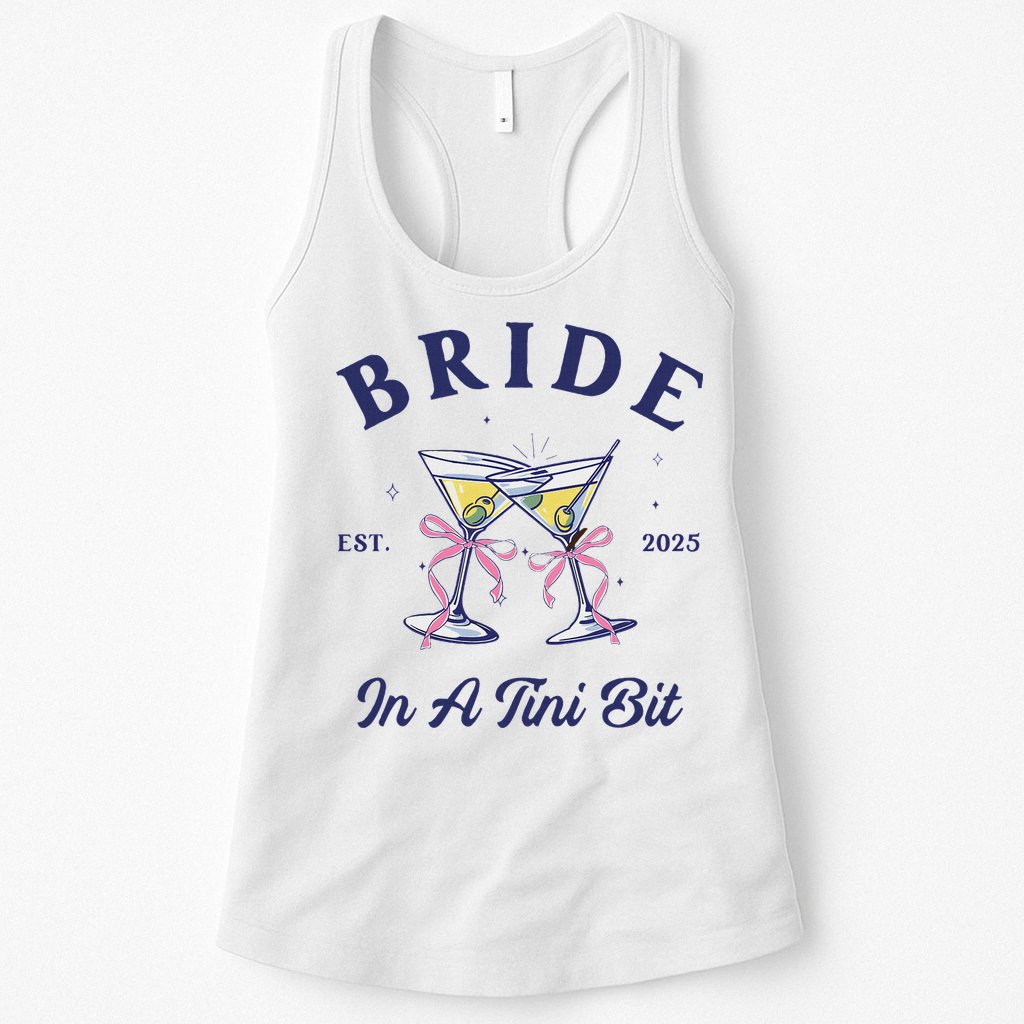 Bachelorette Party Martini Lover Bride An A Tini Bit Bride Womens Tank Top
