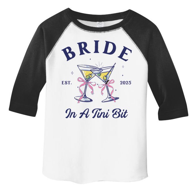 Bachelorette Party Martini Lover Bride An A Tini Bit Bride Toddler Fine Jersey T-Shirt