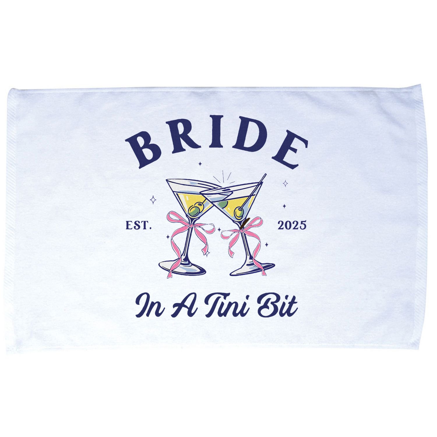 Bachelorette Party Martini Lover Bride An A Tini Bit Bride Microfiber Hand Towel
