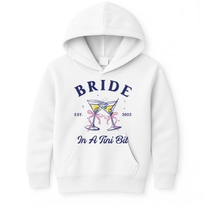 Bachelorette Party Martini Lover Bride An A Tini Bit Bride Kids Hoodie