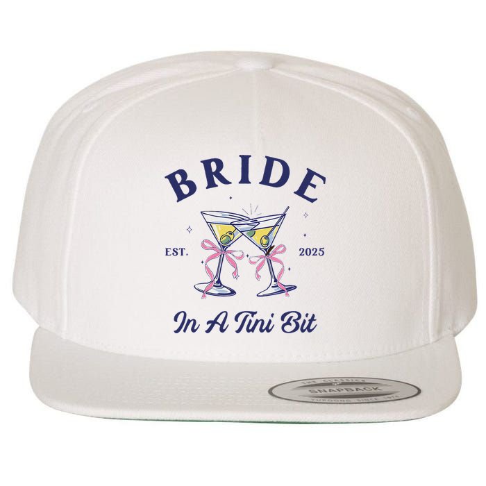 Bachelorette Party Martini Lover Bride An A Tini Bit Bride Wool Snapback Cap