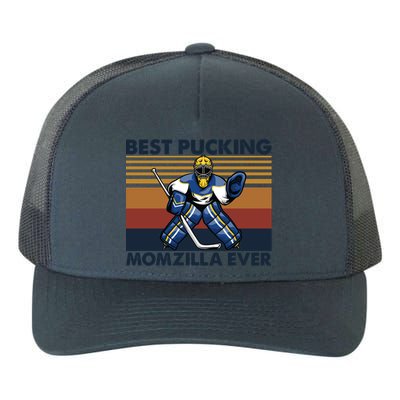 Best Pucking Momzilla Ever Funny Hockey Mom Saying Funny Gift Yupoong Adult 5-Panel Trucker Hat