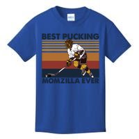 Best Pucking Momzilla Ever Funny Hockey Mom Saying Gift Kids T-Shirt