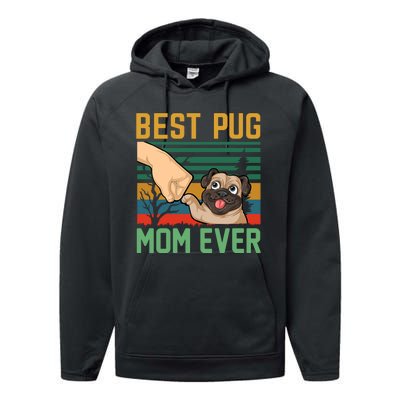 Best Pug Mom Ever Performance Fleece Hoodie