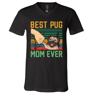 Best Pug Mom Ever V-Neck T-Shirt