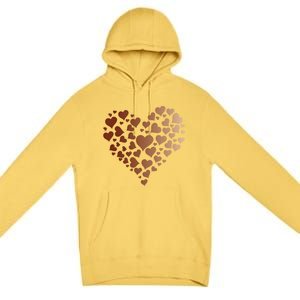 Black Pride Melanin Skin Tone Heart Juneteenth Cute Gift Premium Pullover Hoodie