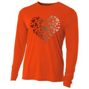 Black Pride Melanin Skin Tone Heart Juneteenth Cute Gift Cooling Performance Long Sleeve Crew