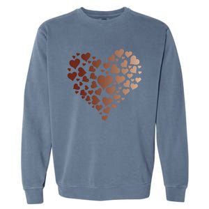 Black Pride Melanin Skin Tone Heart Juneteenth Cute Gift Garment-Dyed Sweatshirt