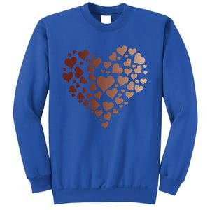 Black Pride Melanin Skin Tone Heart Juneteenth Cute Gift Sweatshirt