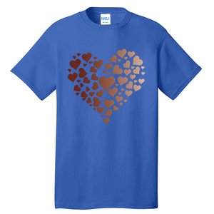 Black Pride Melanin Skin Tone Heart Juneteenth Cute Gift Tall T-Shirt