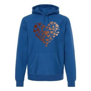 Black Pride Melanin Skin Tone Heart Juneteenth Cute Gift Premium Hoodie