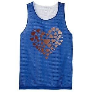 Black Pride Melanin Skin Tone Heart Juneteenth Cute Gift Mesh Reversible Basketball Jersey Tank