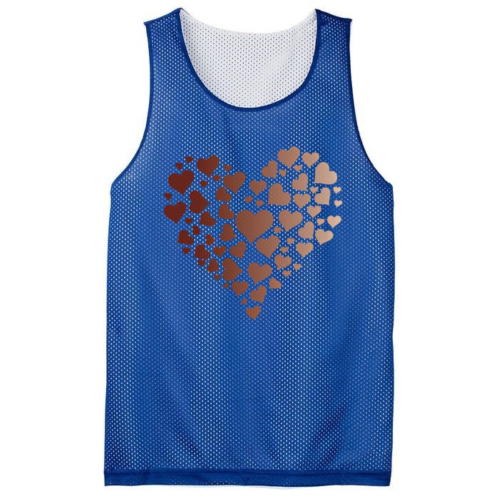 Black Pride Melanin Skin Tone Heart Juneteenth Cute Gift Mesh Reversible Basketball Jersey Tank