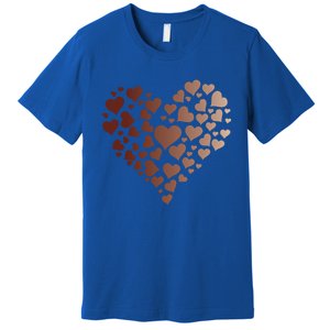 Black Pride Melanin Skin Tone Heart Juneteenth Cute Gift Premium T-Shirt