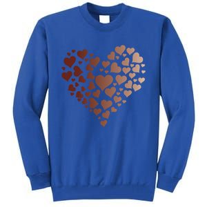 Black Pride Melanin Skin Tone Heart Juneteenth Cute Gift Tall Sweatshirt