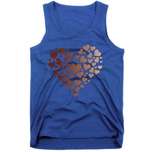 Black Pride Melanin Skin Tone Heart Juneteenth Cute Gift Tank Top