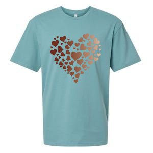 Black Pride Melanin Skin Tone Heart Juneteenth Cute Gift Sueded Cloud Jersey T-Shirt