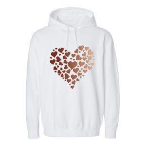 Black Pride Melanin Skin Tone Heart Juneteenth Cute Gift Garment-Dyed Fleece Hoodie