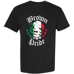 Brown Pride Mexican Flag Gift Garment-Dyed Heavyweight T-Shirt