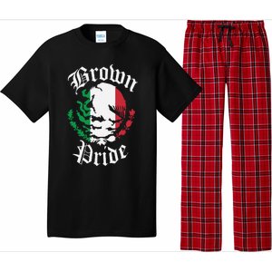 Brown Pride Mexican Flag Gift Pajama Set