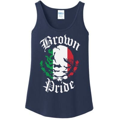 Brown Pride Mexican Flag Gift Ladies Essential Tank