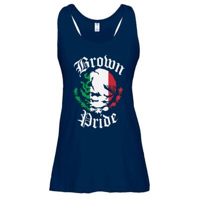 Brown Pride Mexican Flag Gift Ladies Essential Flowy Tank