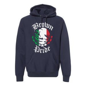 Brown Pride Mexican Flag Gift Premium Hoodie